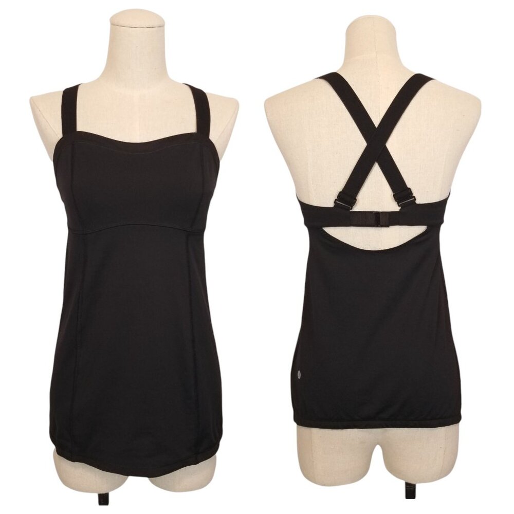 Lululemon Run: Catch Me Tank Top Adjustable Black Sz 6